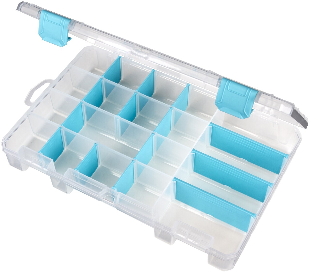 ArtBin Tarnish Inhibitor Solutions Box 4-16 Compartments-10.75"X7.375"X1.75" Translucent